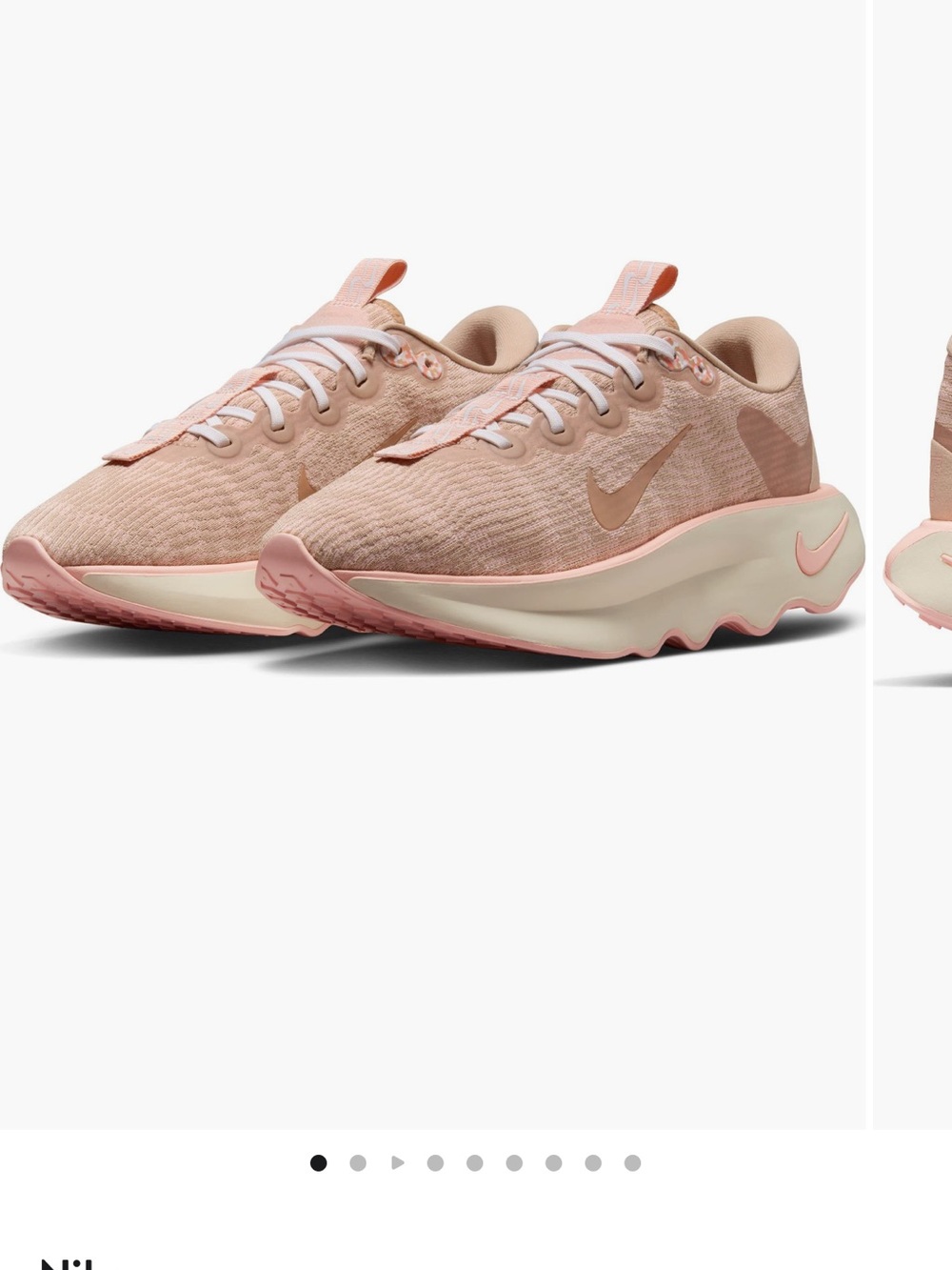 Nike Women’s Peach/Pink Wave-Soled “Motiva” Athletic Shoe